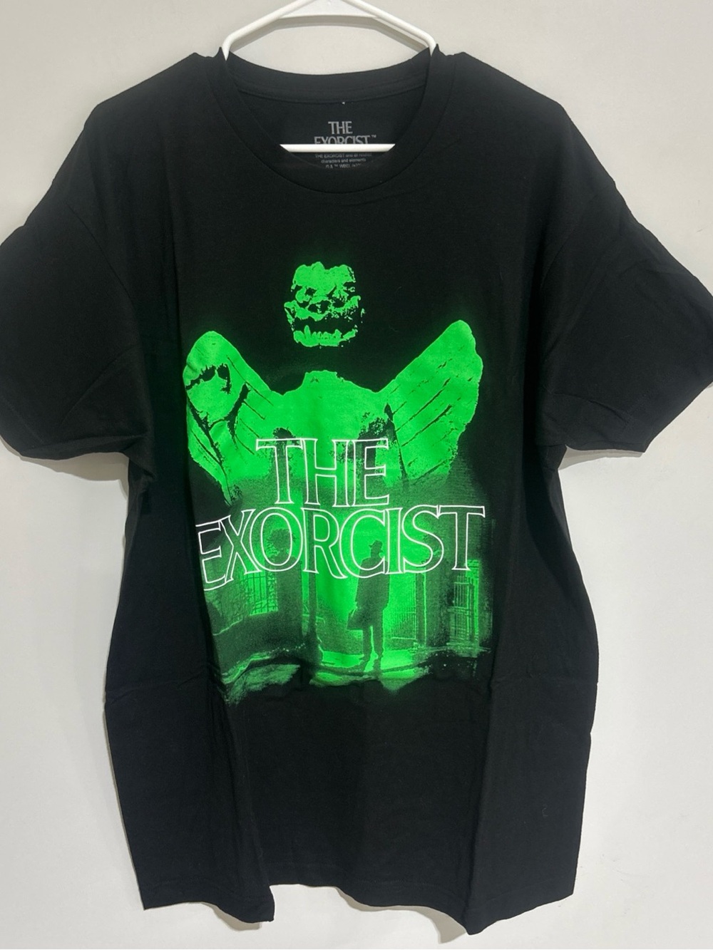 The Exorcist Movie BLACK SHORT SLEEVE T-Shirt Size XL Scary Horror NWOT.